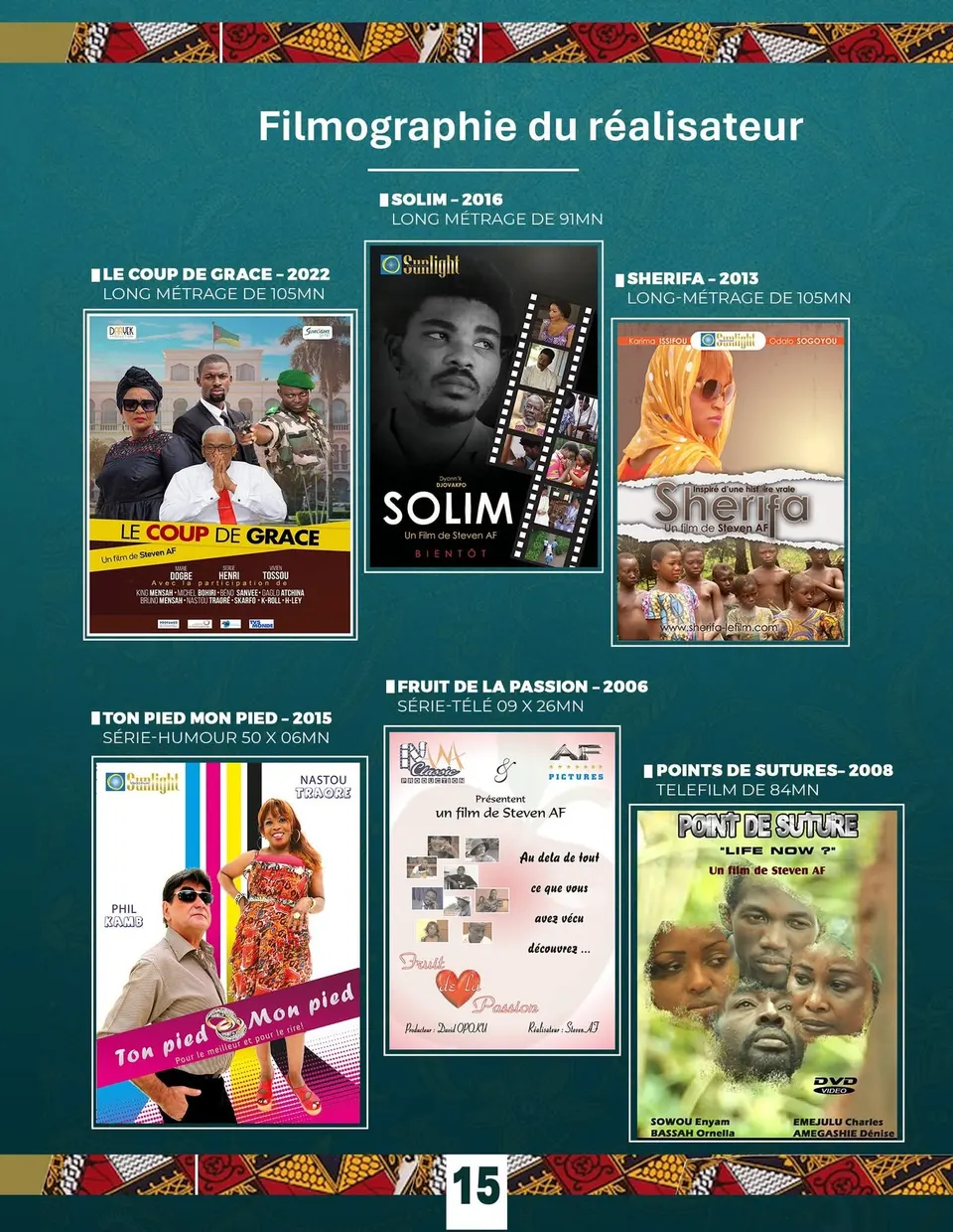 MAWU-SIKA: FILMOGRAFIE DES REGISSEURS STEVEN AF
