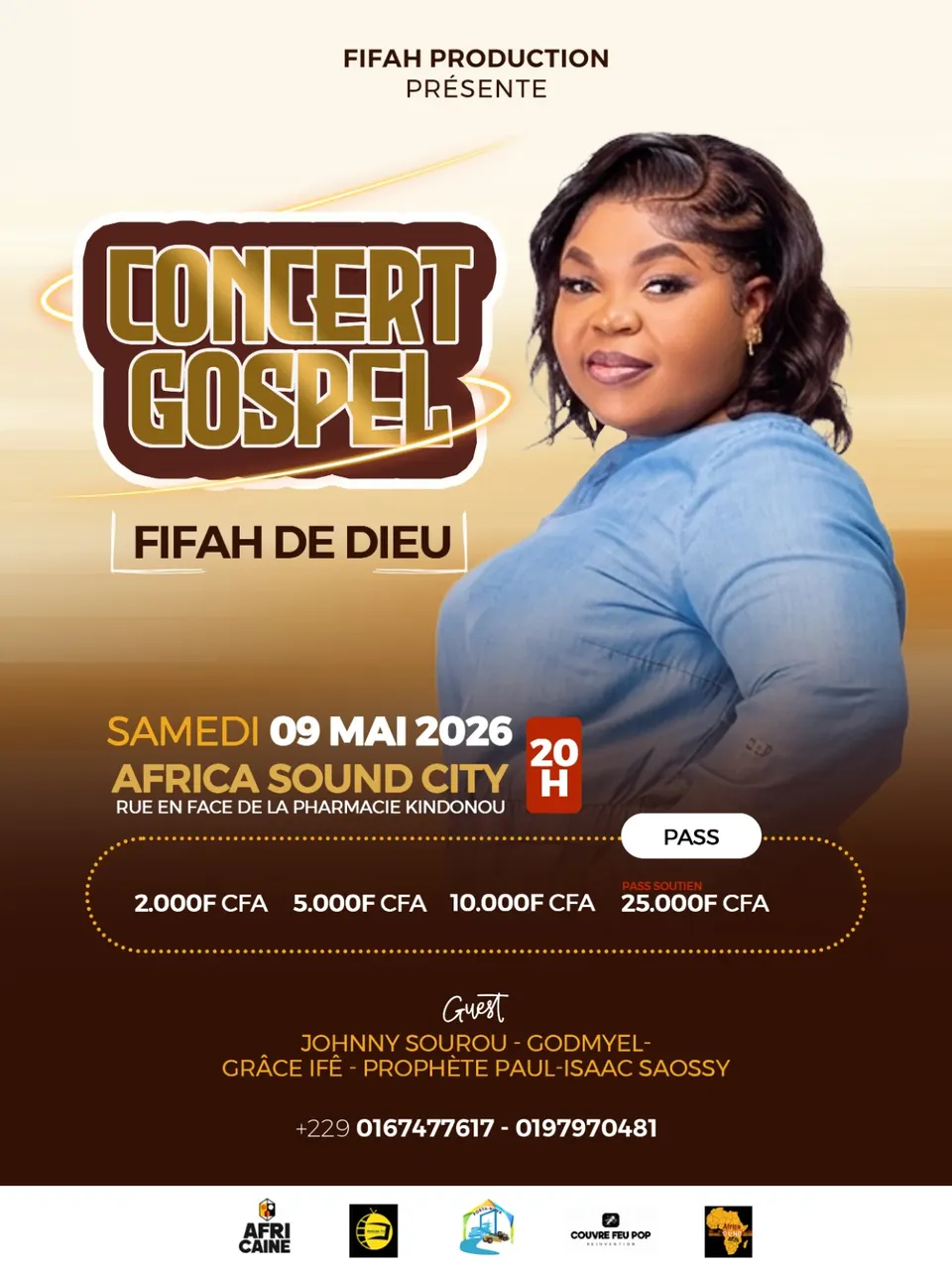 Solo-Plakat zum Konzert von Fifah de Dieu in der Africa Sound City am 9. Mai 2026