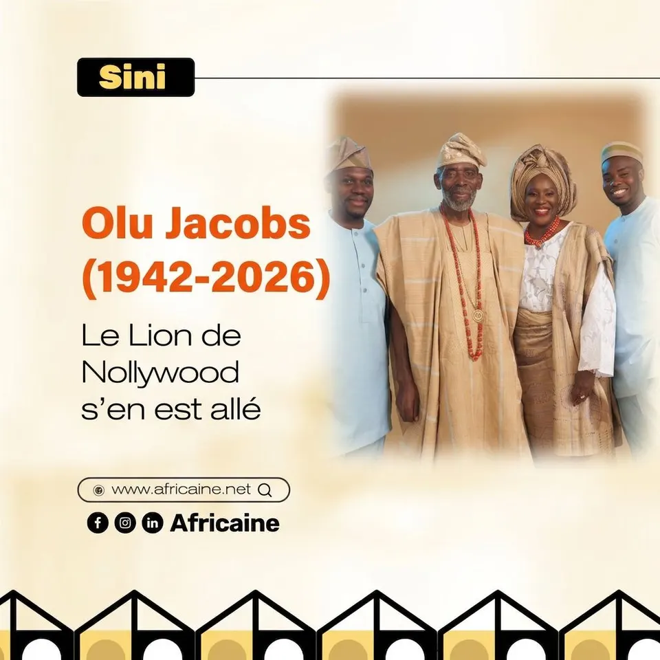 Olu Jacobs, Schauspieler und Nollywood-Legende (1942-2026), mit seiner Familie