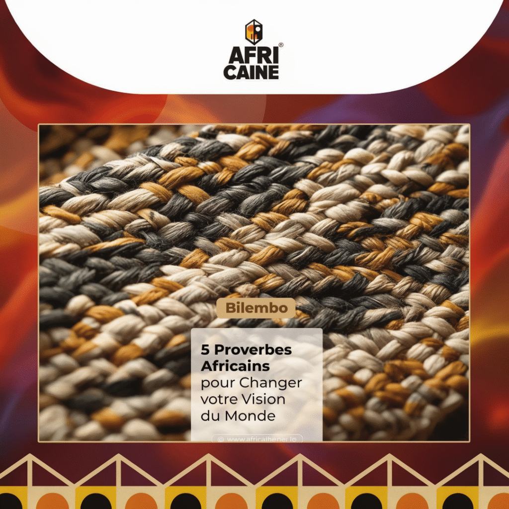 Motif de tissu africain symbolisant la trame du temps et la résilience-Africaine